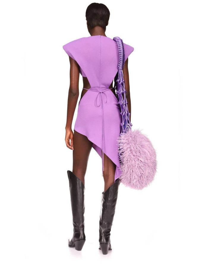 Women's Round Collar Sleeveless Hollow Bandage Dress with Five-Pointed Star Accents - Image 5